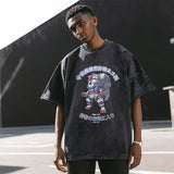 Mens Vintage T Shirt Cartoon Short Sleeve T-Shirt Men