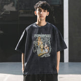 Mens Vintage T Shirt Short Sleeve T-Shirt Men's and Women's