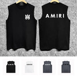 Amiri tank top flat thick letter spider armband printing