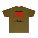 Rhude T Shirts Printed Trendy Pure Cotton