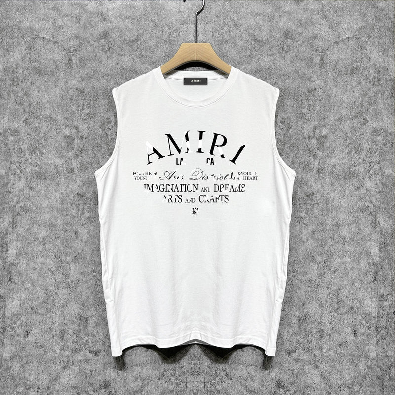 Amiri tank top damaged little spider print