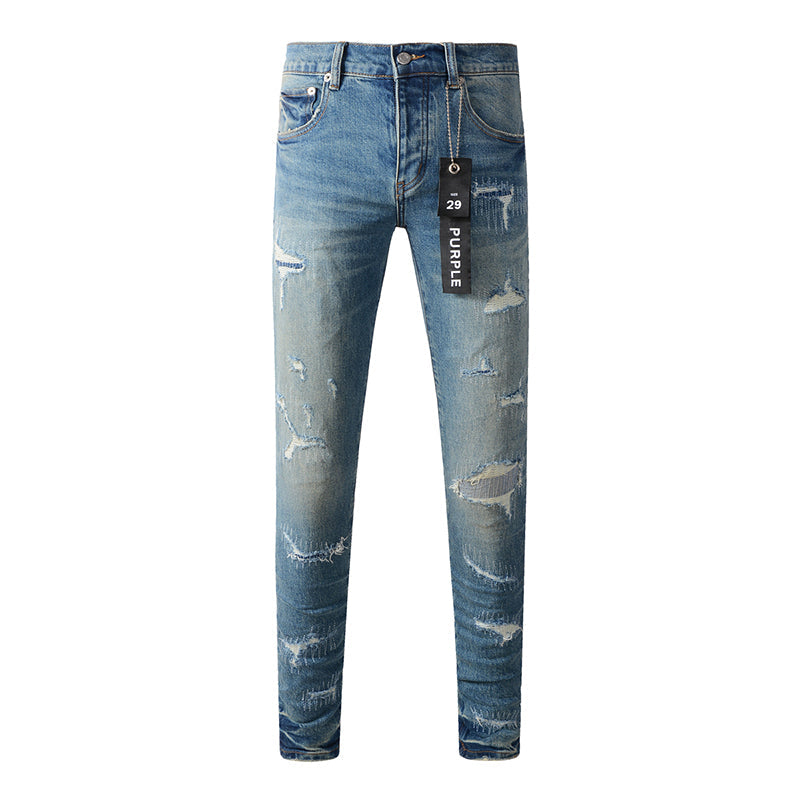 Purple Brand Jeans Pure Cotton High Street Trend #9037