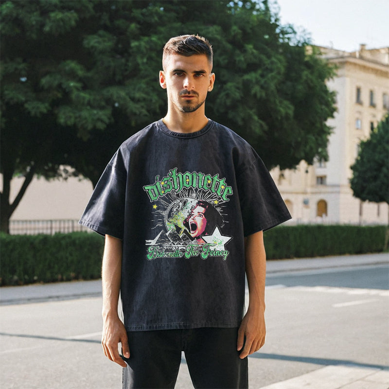 Mens Vintage T Shirt Short Sleeve T-Shirt Men's and Women's