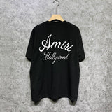 Amiri t shirts letter padded printing short sleeves