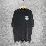 Amiri washed t-shirt medal set printing short sleeves
