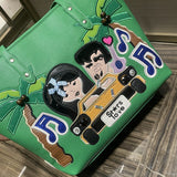 Chh Chrome Heart Leather Bag Embroidered Shoulder Bag Tote Bag