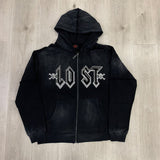 Lost intricacy Hoodie rhinestones