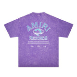 Amiri Washed Distressed T Shirt Printed Trendy Pure Cotton