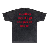 Amiri Washed Distressed T Shirt Printed Trendy Pure Cotton