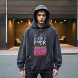 Mens Vintage Hoodie Printed Old Hooded Sweater Hoodie