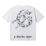 Godspeed t Shirts Los Angeles Hollywood Hills Fire Print Cotton Casual Short Sleeve Men and Women