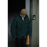 Unisex Coat Stand Collar Coat Vintage Zipper Cotton-Padded Jacket