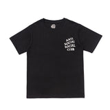 Anti Social Club T Shirt Summer Lettered Casual Loose Men's Clothing