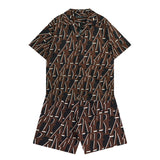 Amiri Shirt And Shorts 2 Piece Set Fashion Print Couple High Street