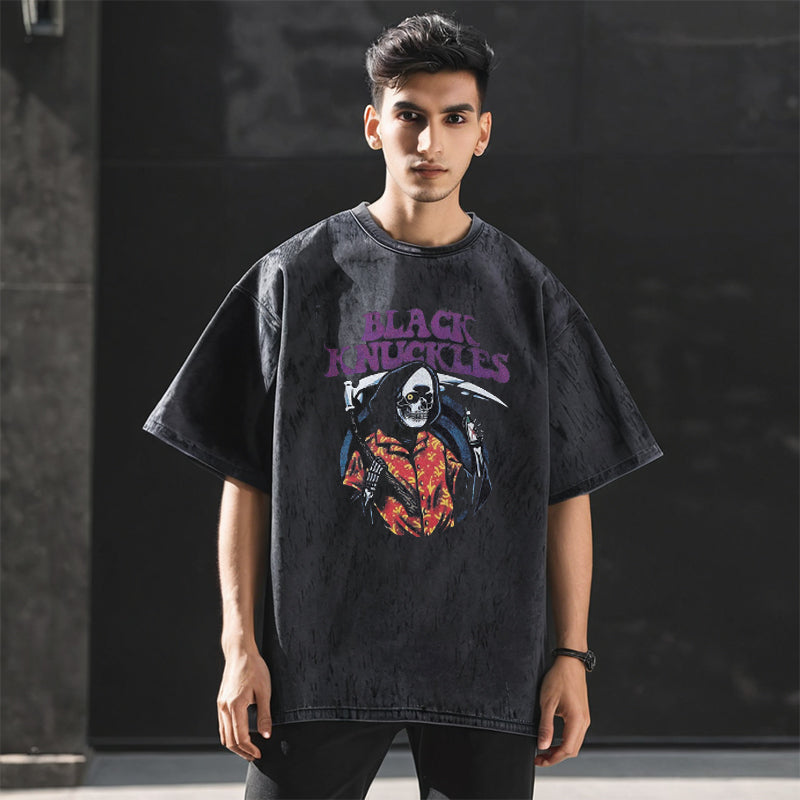 Mens Vintage T Shirt Short Sleeve T-Shirt Men's Loose