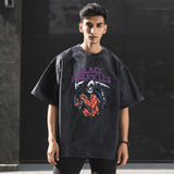 Mens Vintage T Shirt Short Sleeve T-Shirt Men's Loose