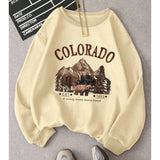 Inspiration and Travel Printing Hooded Women's vintage Crew