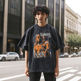 Mens Vintage T Shirt Men's and Women's Summer Short Sleeves