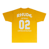 Rhude T Shirts Printed Trendy Pure Cotton