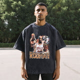 Mens Vintage T-Shirt Printed Loose T-Shirt