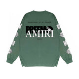 Amiri Long Sleeved Shirt Printed Trendy Pure Cotton