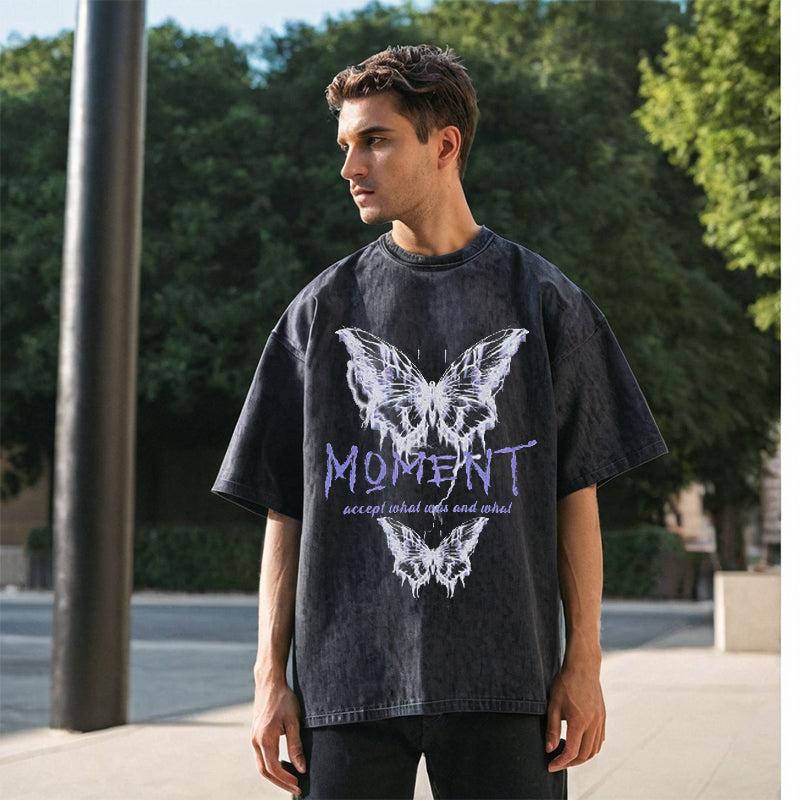 Mens Vintage T Shirt Short Sleeve T-Shirt Men's and Women's