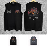 Amiri tank top letter tiger print