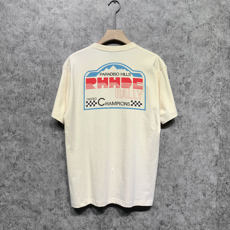 Rhude T Shirts Printed Trendy Pure Cotton