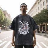 Mens Vintage T-Shirt Printed Short Sleeve T-Shirt