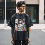 Mens Vintage T Shirt Short Sleeve T-Shirt Men's Loose