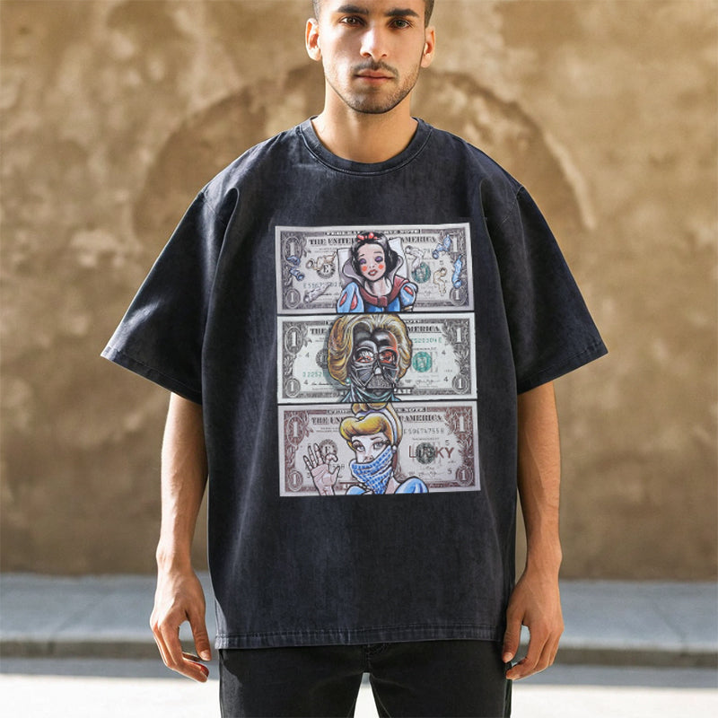 Mens Vintage T Shirt Short Sleeve T-Shirt Men's and Women's