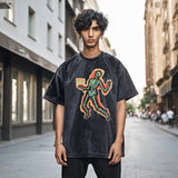 Mens Vintage T Shirt Vintage Washed Printed Short Sleeve T-Shirt