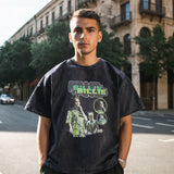 Mens Vintage T Shirt Printed Washed T-Shirt Cotton