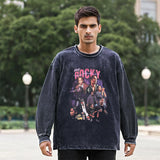 Mens Vintage Long Sleeve Shirt Long Sleeve T-Shirt Casual Men's and Women's