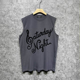 Amiri tank top with slanted art word printing