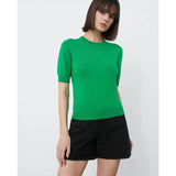 Women Work Business Casual Sweaters Short Sleeve round Neck Sweater