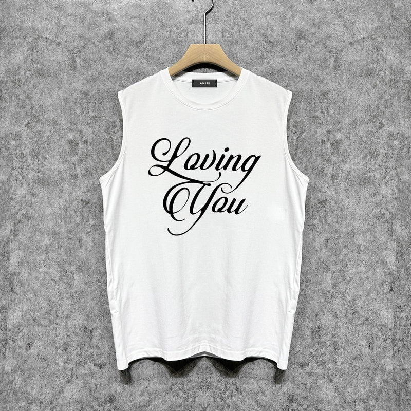 Amiri tank top pink letterprinting