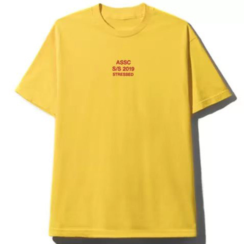 Anti Social Club T Shirt Printed Men's and Women's Short Sleeve Loose