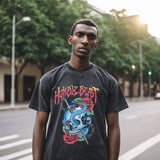 Mens Vintage T Shirt Half Sleeve T-Shirt Short Sleeve