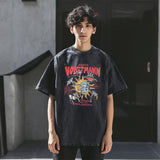 Mens Vintage T Shirt Short Sleeve T-Shirt Men's Loose