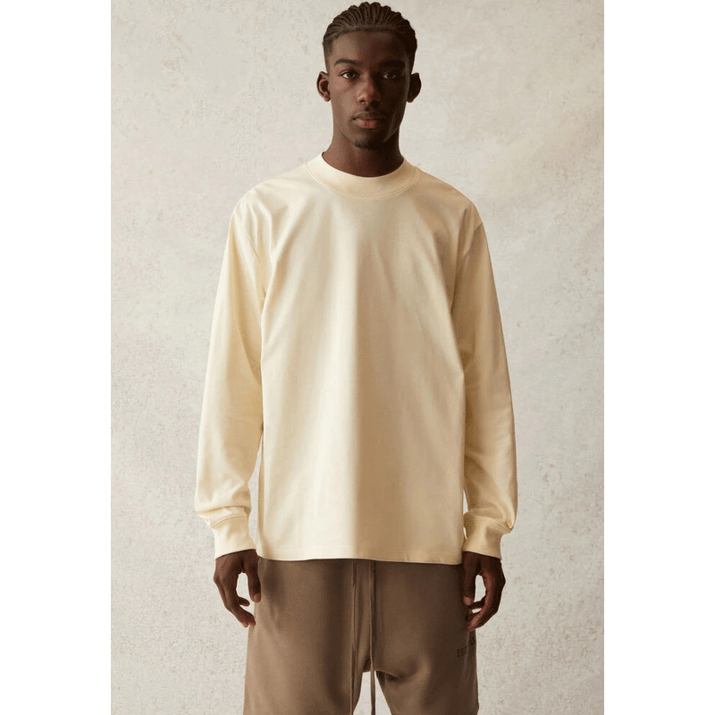 Fog Fear of God Essentials T Shirt Long Sleeve Back Three-Dimensional Letter Loose Couple T-shirt