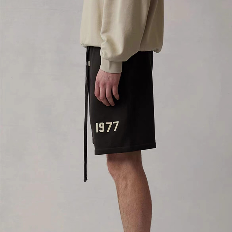 Fear of God Essentials 1977 Shorts Flocked Printed Drawstring Shorts