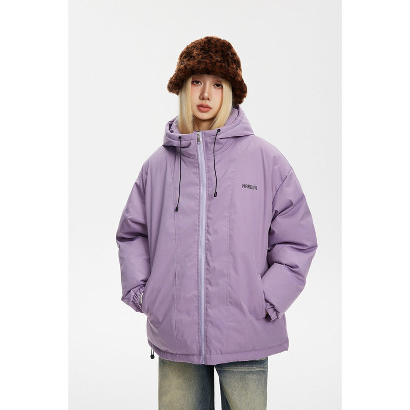 Unisex Coat Loose Hooded Winter Thick Cotton Clothing