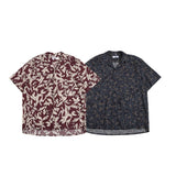 Unisex Shirt Floral Shirt Loose Cotton Handsome