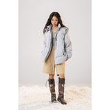 Unisex Coat Loose Removable Sleeves Cotton Jacket