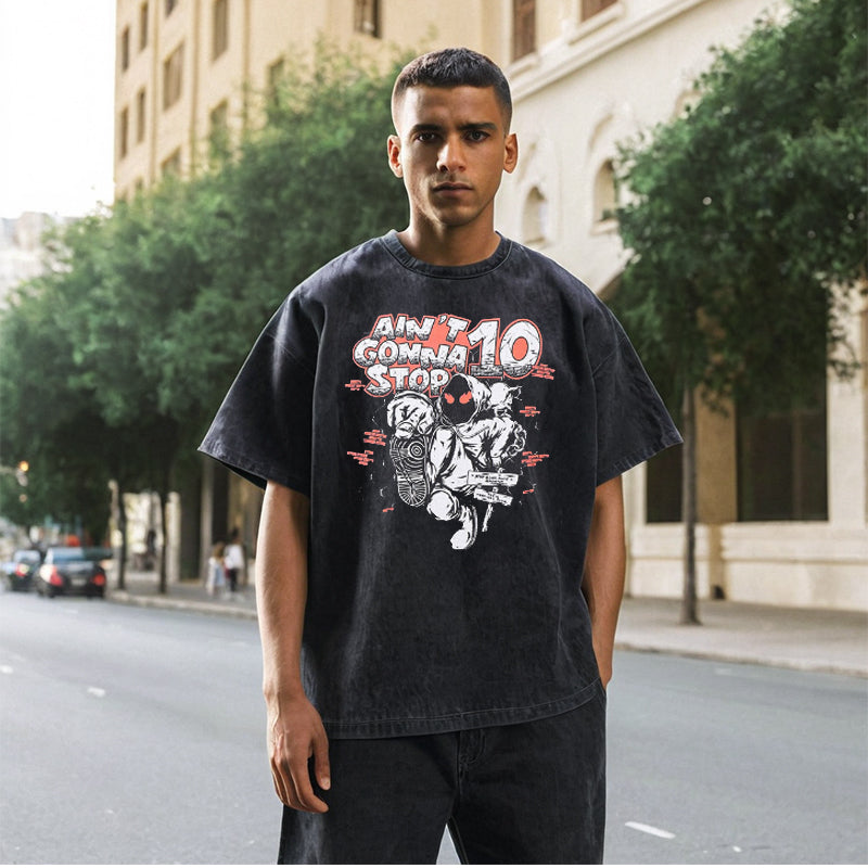 Mens Vintage T Shirt Short Sleeve T-Shirt Men's and Women's