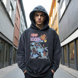 Mens Vintage Hoodie Printed Old Hooded Street