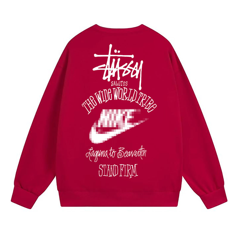 Stussy The Wide World Tribe Sweatshirts Teen Long Sleeve Sweatshirts