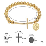 Bracelet Stainless Steel Plated HipHop Bracelet Crosses