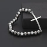 Bracelet Stainless Steel Color Retaining Hip Hop Bracelet Cross Pendant Stitching Crosses Royalty
